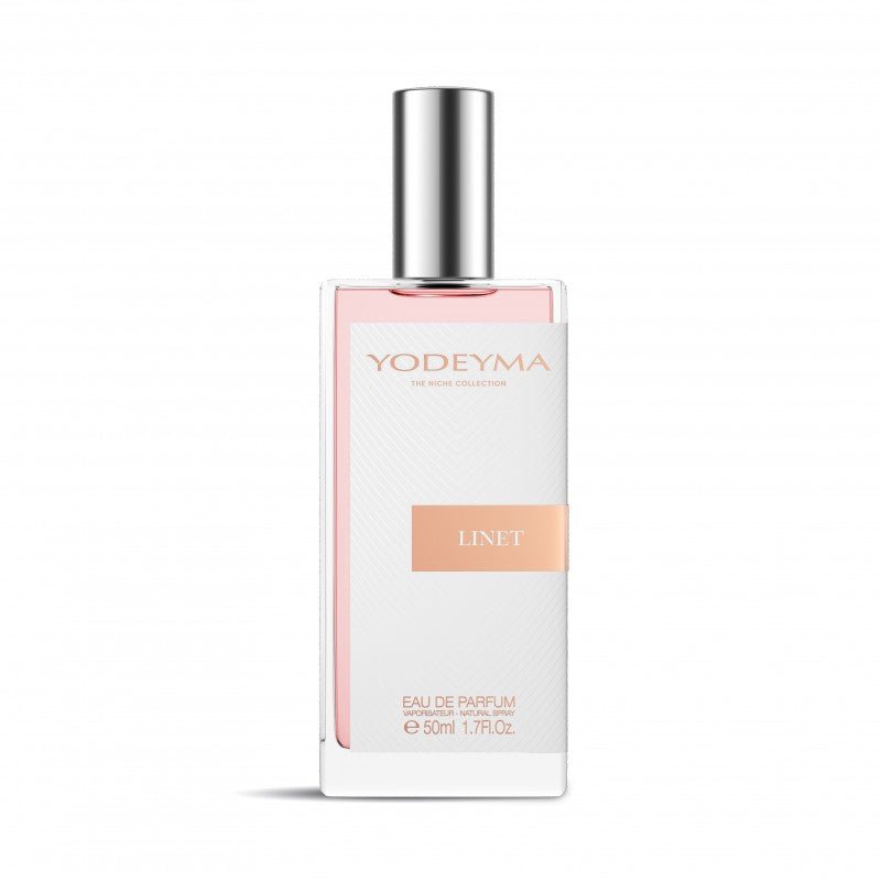 Yodeyma Linet 50 ml - es EDP parfüm közepes kiszerelésben, áttetsző üvegben