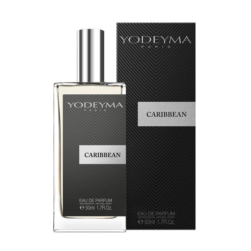 Yodeyma Caribbean 50 ml - es EDP férfi parfüm közepes kiszerelésben, áttetsző üvegben