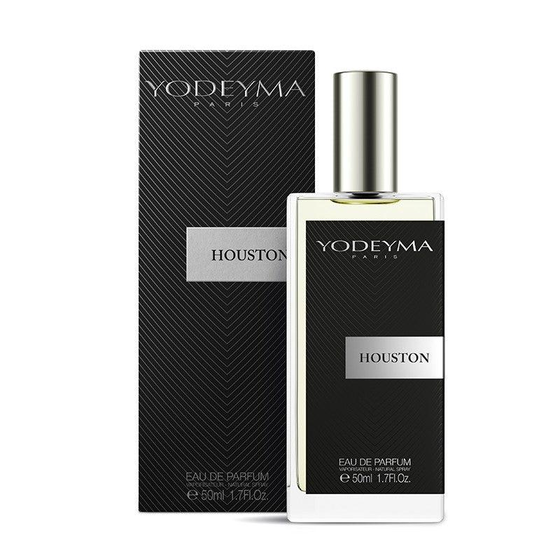 Yodeyma Houston 50 ml - es EDP férfi parfüm közepes kiszerelésben, áttetsző üvegben