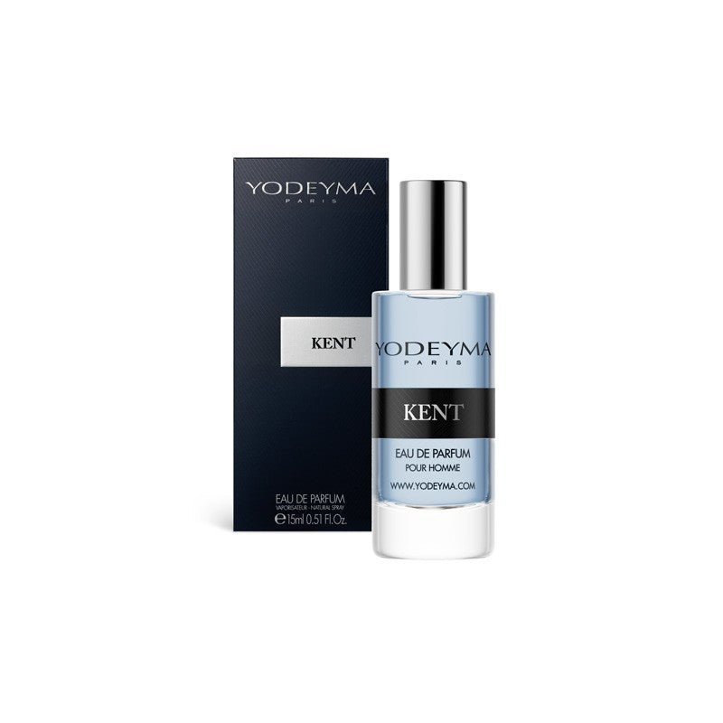 Yodeyma Kent 15 ml - es EDP férfi parfüm mini kiszerelésben, áttetsző üvegben