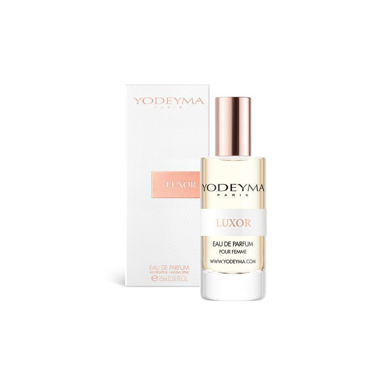 Yodeyma Luxor 15 ml - es EDP parfüm mini kiszerelésben, áttetsző üvegben