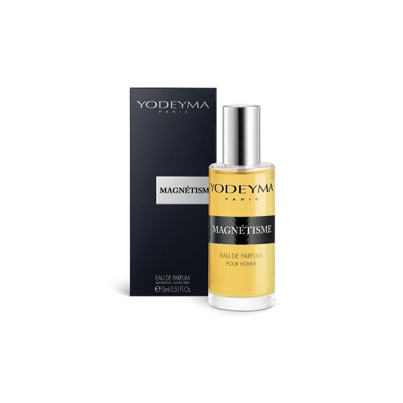 Yodeyma Magnétisme 15 ml - es EDP férfi parfüm mini kiszerelésben, áttetsző üvegben