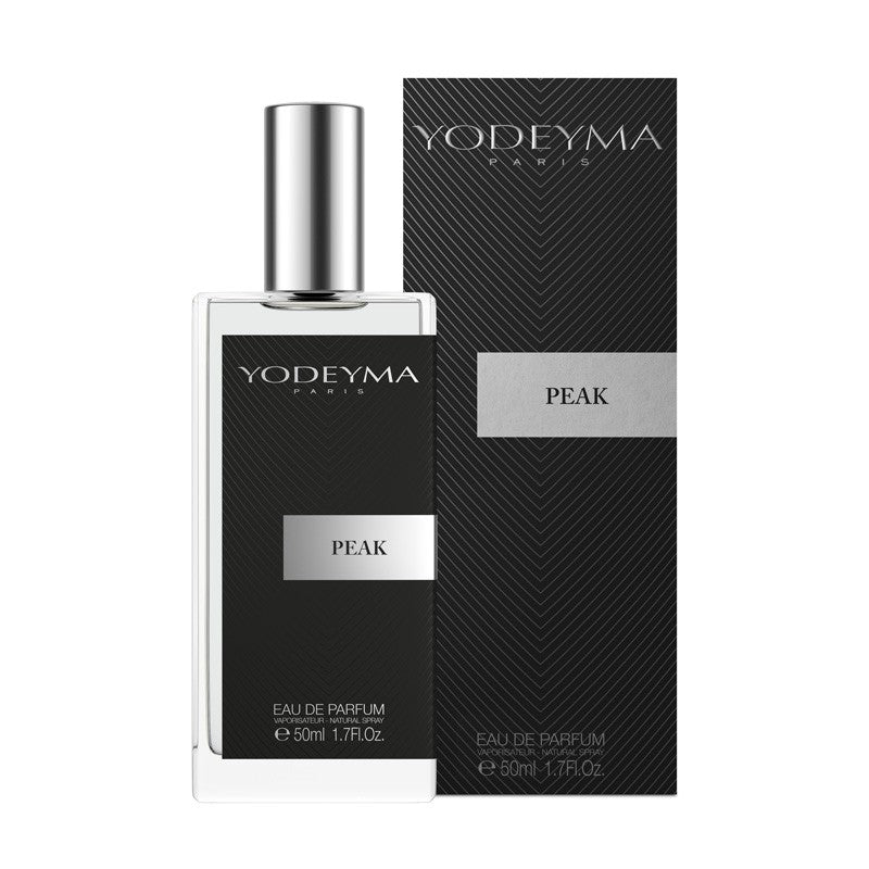 Yodeyma Peak 50 ml - es EDP férfi parfüm közepes kiszerelésben, áttetsző üvegben