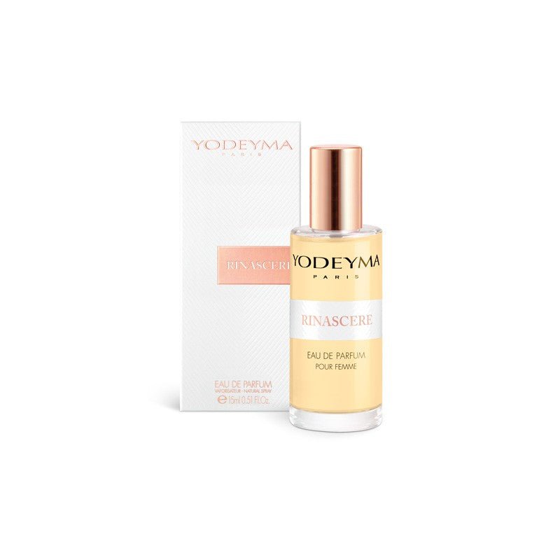 Yodeyma Rinascere 15 ml-es EDP női parfüm mini kiszerelésben, áttetsző üvegben