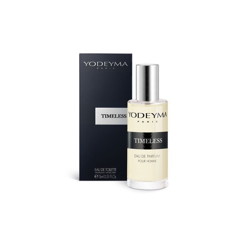 Yodeyma Timeless 15 ml - es EDP férfi parfüm mini kiszerelésben, áttetsző üvegben