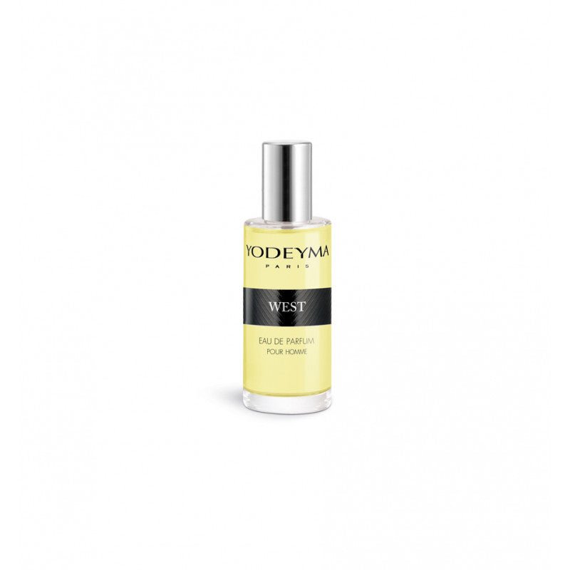 Yodeyma West 15 ml - es EDP férfi parfüm mini kiszerelésben, áttetsző üvegben