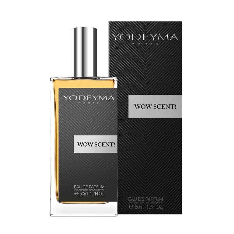 Yodeyma Wow Scent 50 ml - es EDP férfi parfüm közepes kiszerelésben, áttetsző üvegben