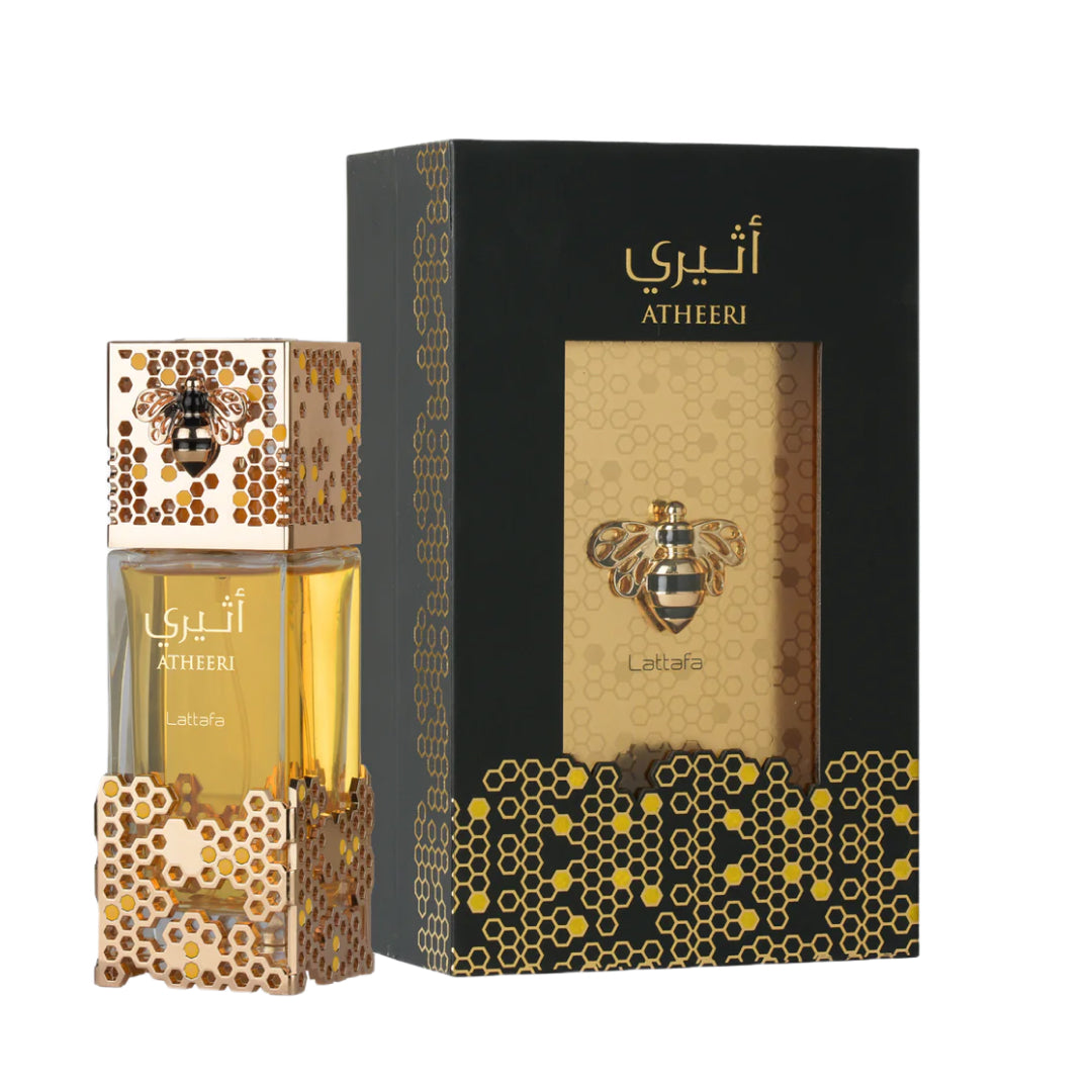 Lattafa Atheeri EDP női parfüm 100 ml-es kiszerelés és doboz