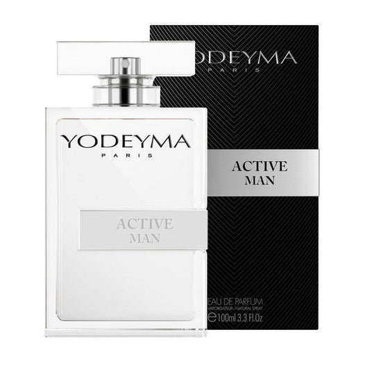 Yodeyma Active Man 100 ml-es EDP férfi parfüm nagy kiszerelésben, áttetsző üvegben
