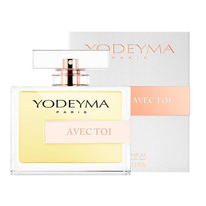 Yodeyma Avec Toi 100 ml-es EDP női parfüm nagy kiszerelésben, áttetsző üvegben