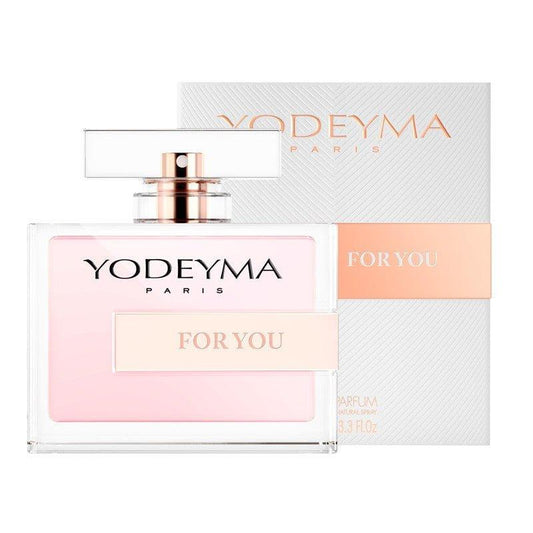 Yodeyma For You 100 ml-es EDP parfüm nagy kiszerelésben, áttetsző üvegben.