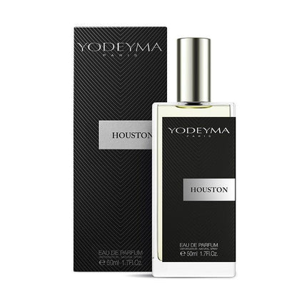 Yodeyma Houston 50 ml-es EDP férfi parfüm közepes kiszerelésben, áttetsző üvegben