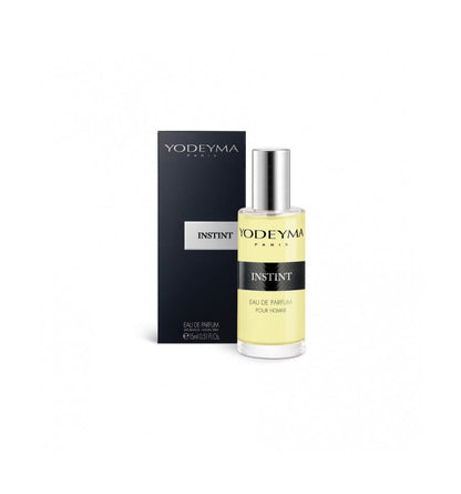 Yodeyma Instint 15 ml-es EDP férfi parfüm mini kiszerelésben, áttetsző üvegben