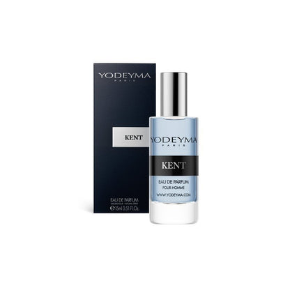 Yodeyma Kent 15 ml - es EDP férfi parfüm mini kiszerelésben, áttetsző üvegben
