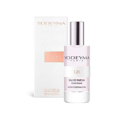 Yodeyma Lis 15 ml - es EDP parfüm mini kiszerelésben, áttetsző üvegben