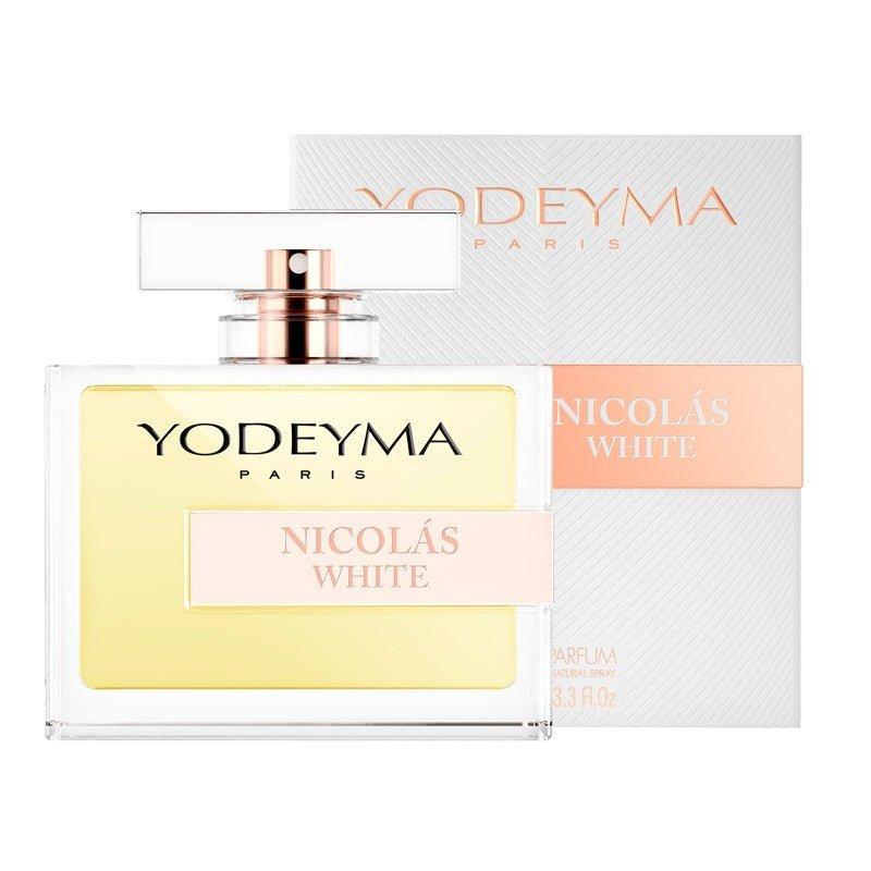 Yodeyma Nicolás White 100 ml-es EDP női parfüm nagy kiszerelésben, áttetsző üvegben