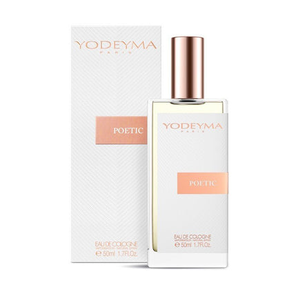Yodeyma Poetic 50 ml - es EDP női parfüm közepes kiszerelésben, áttetsző üvegben