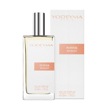 Yodeyma Power Woman 50 ml-es EDP női parfüm közepes kiszerelésben, áttetsző üvegben