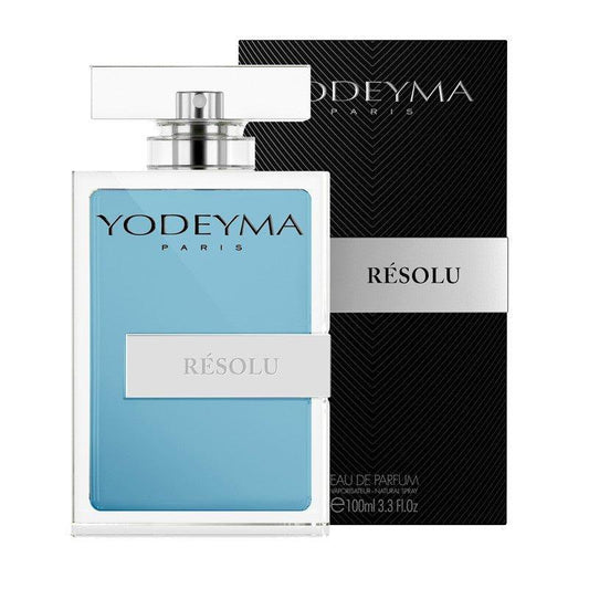 Yodeyma Résolu 100 ml-es EDP férfi parfüm nagy kiszerelésben, áttetsző üvegben
