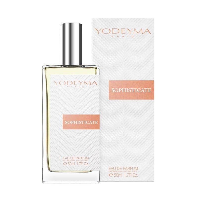 Yodeyma Sophisticate 50 ml - es EDP női parfüm közepes kiszerelésben, áttetsző üvegben