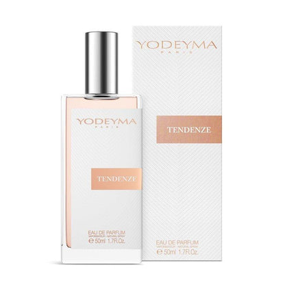 Yodeyma Tendenze 50 ml-es EDP parfüm közepes kiszerelésben, áttetsző üvegben