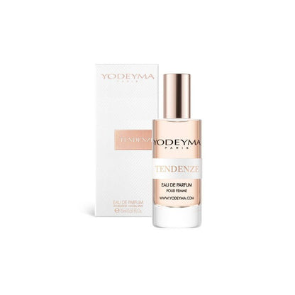 Yodeyma Tendenze 15 ml-es EDP parfüm mini kiszerelésben, áttetsző üvegben