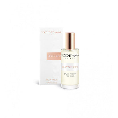Yodeyma Very Special 15 ml-es EDP női parfüm mini kiszerelésben, áttetsző üvegben