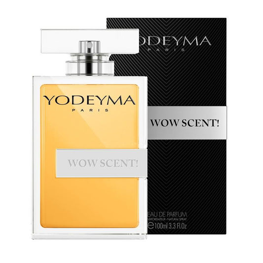 Yodeyma Wow Scent 100 ml-es EDP férfi parfüm nagy kiszerelésben, áttetsző üvegben